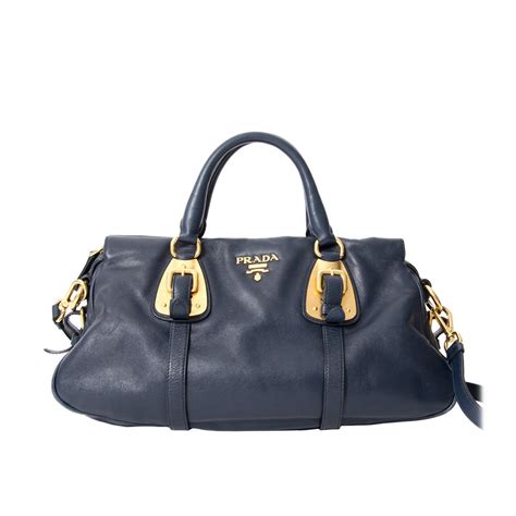 prada navy and silver hardware bag|prada purses for sale.